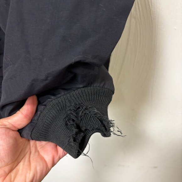 Lands End Coat Black Full Zip Long Sleeve Casual Lined Nylon Mens Winter Jacket - Picture 3 of 6